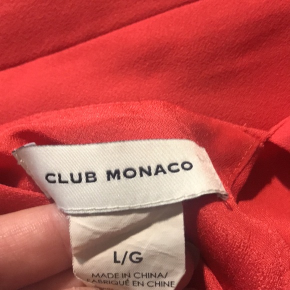 Club Monaco Coral Sleeveless Top Criss Cross Back Size Large - Picture 3 of 6